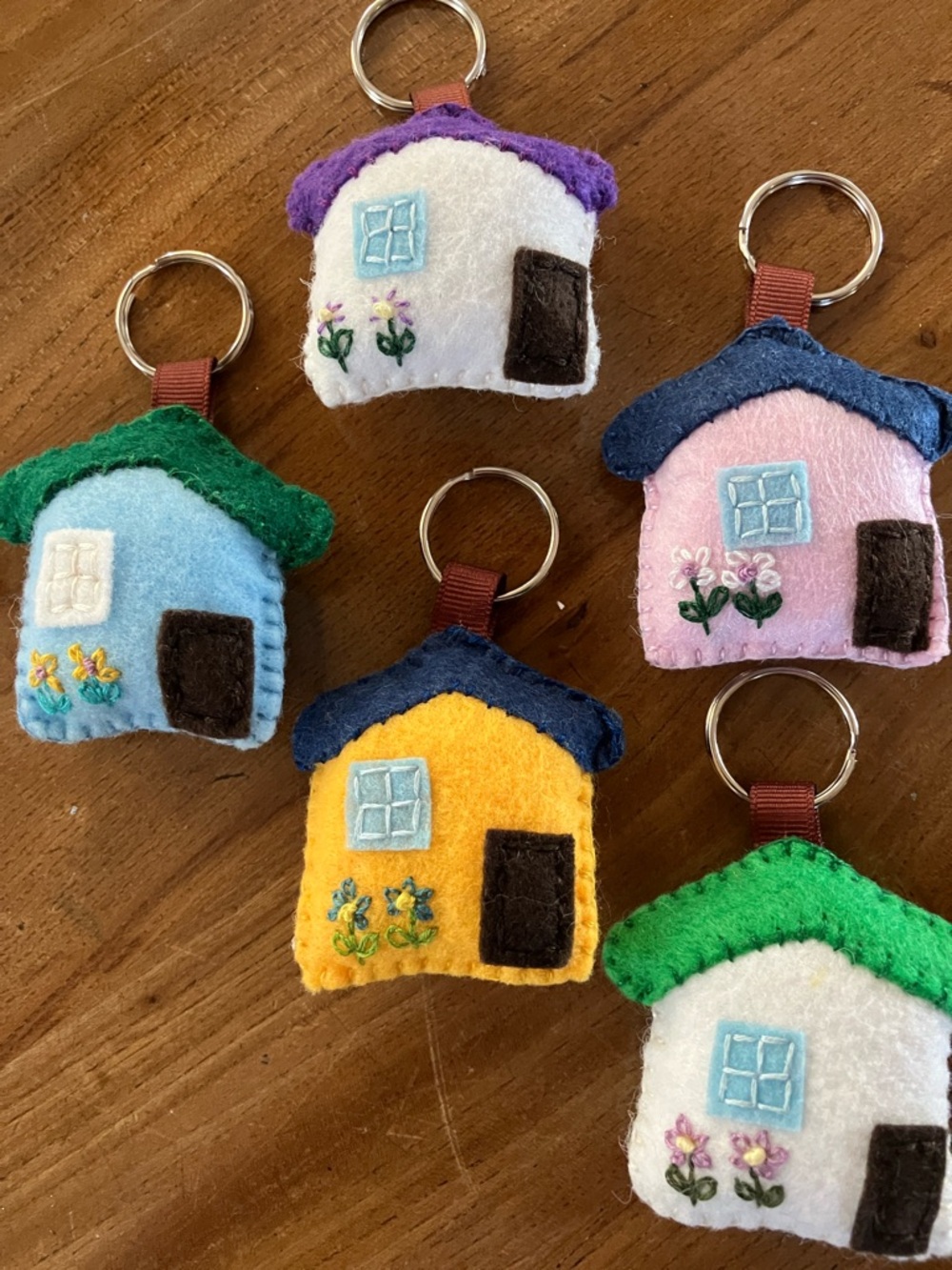 Fairy house keychains x 5 Handmade in US . New